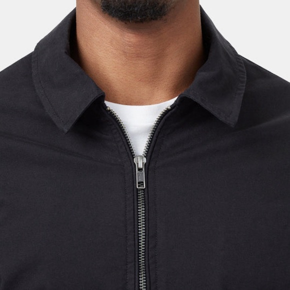 TENTREE Men’s Harrington Zip Front Black Jacket Size Medium - Picture 6 of 11